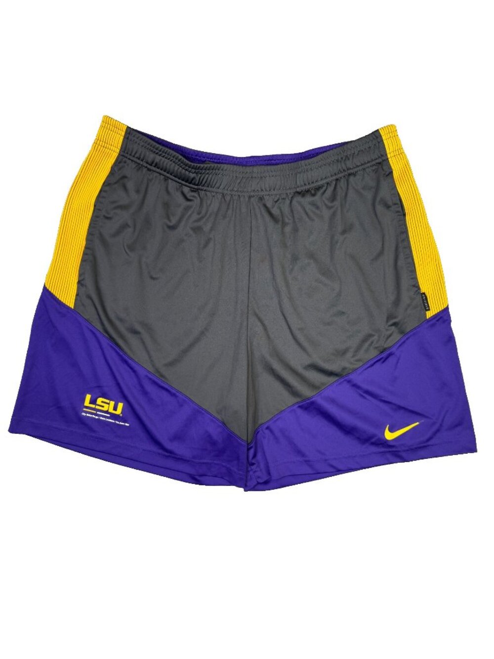 Nike Dri Fit LSU Basketball Shorts Mens XL Purple Gold Athletic Gym DN5718-060